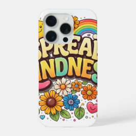 Verbreite Freundlichkeit – Süßer floraler Regenbog iPhone 15 Pro Hülle