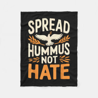 Verbreite Hummus, nicht Hass Fleecedecke