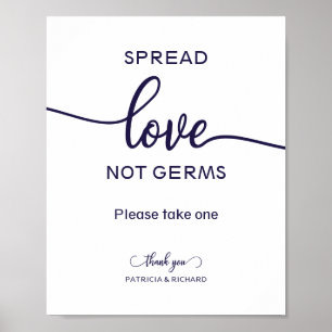 Verbreite Liebe, nicht Keime Händedesinfektionsmit Poster