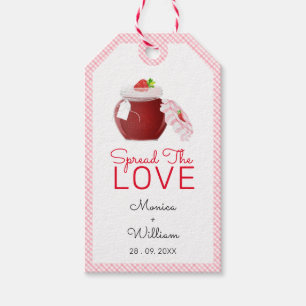 Verbreiten der Liebe Strawberry Jam Hochzeitstif Geschenkanhänger