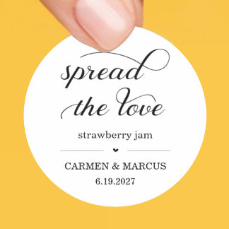 Verbreiten Sie den Love Jam / Honey Favor Label Au Runder Aufkleber