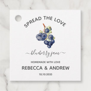 Verbreiten Sie die Liebe Blaubeermarmelade Hochzei Geschenkanhänger