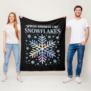 Verbreiten Sie Freundlichkeit wie Schneeflocken We Fleecedecke