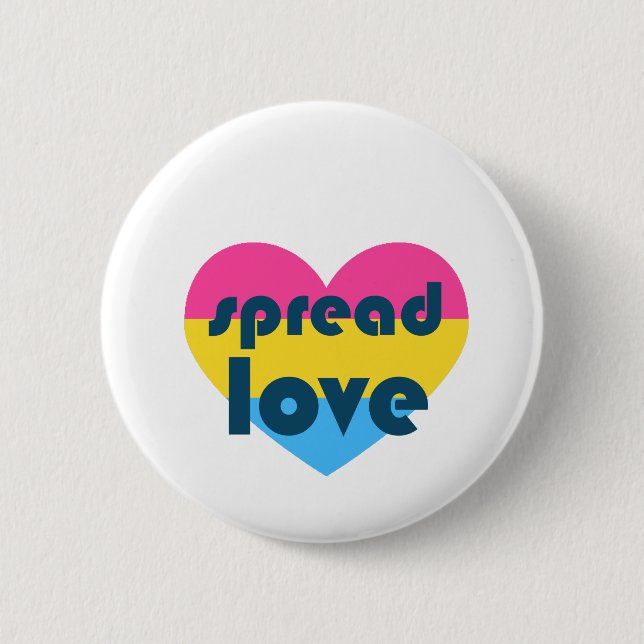 Verbreiten Sie Pansexual Liebe Button (Vorderseite)