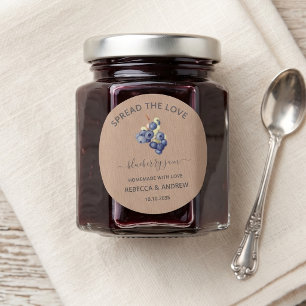 Verbreitung der Liebe Blueberry Jam Kraft Papier G Runder Aufkleber