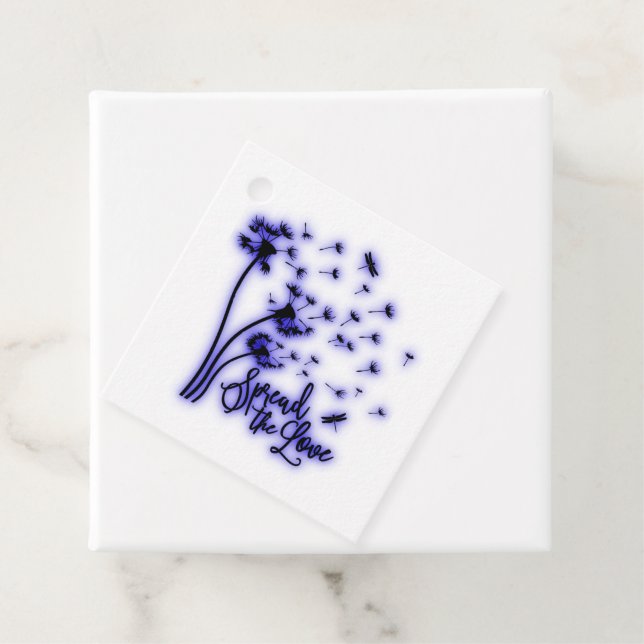 Verbreitung der Liebe Dandelion und Libellen Geschenkanhänger (Beispiel)