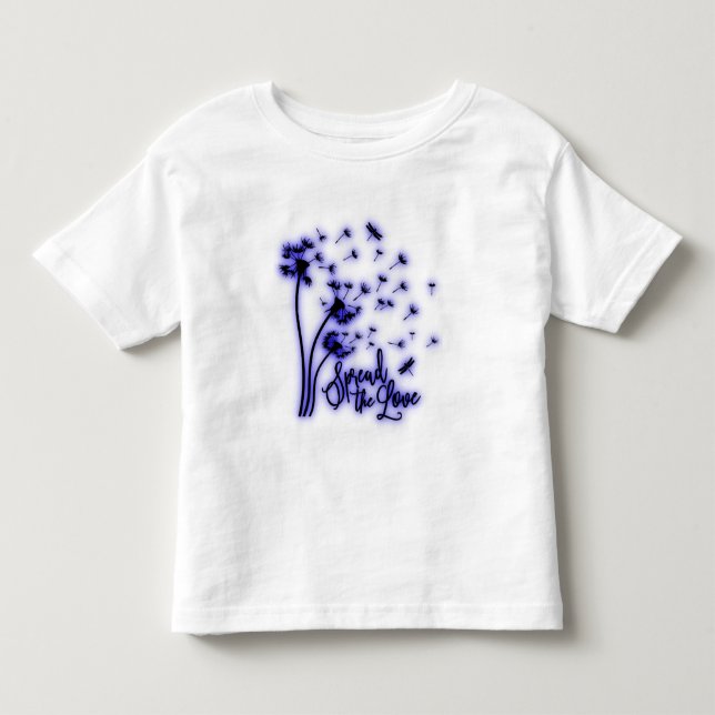 Verbreitung der Liebe Dandelion und Libellen Kleinkind T-shirt (Vorderseite)