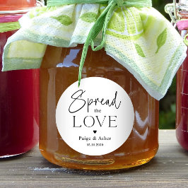 Verbreitung der Liebe Hochzeit Bridal Gefallen Sti Runder Aufkleber