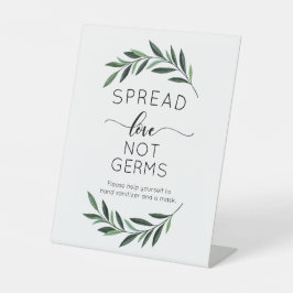 Verbreitung der Liebe nicht Germs Wasserfarbenwelt Sockelschild