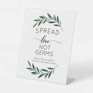 Verbreitung der Liebe nicht Germs Wasserfarbenwelt Sockelschild