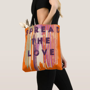 Verbreitung der Liebe schmolzene Farben Positive Z Tasche