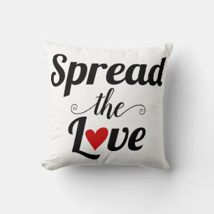 Verbreitung der modernen Typografie der Liebe Kissen