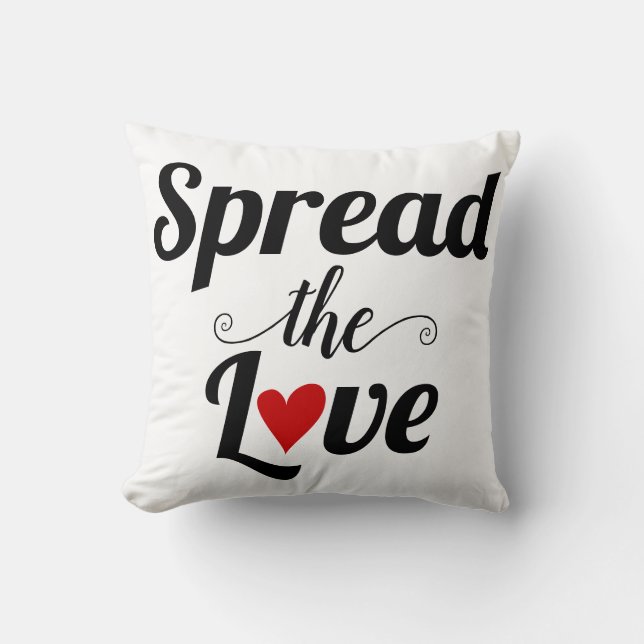 Verbreitung der modernen Typografie der Liebe Kissen (Vorderseite)