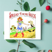Verbreitung dieser Samen inspirierende Postkarte