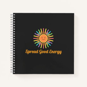 Verbreitung guter Energie   Positives Retrodesign Notizbuch