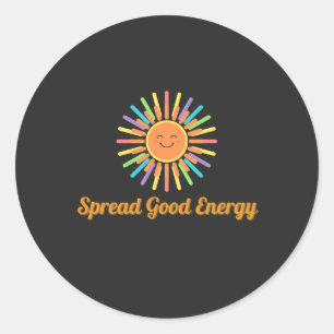 Verbreitung guter Energie Positives Retrodesign Runder Aufkleber