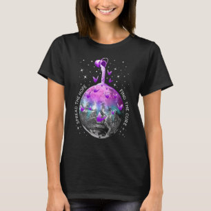 Verbreitung Leiomyosarkom Bewusstsein Lila Butterf T-Shirt