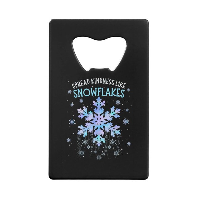 Verbreitung von Güte wie Schneeflocken Weihnachtsl Geldbeutel Flaschenöffner (Vorderseite)