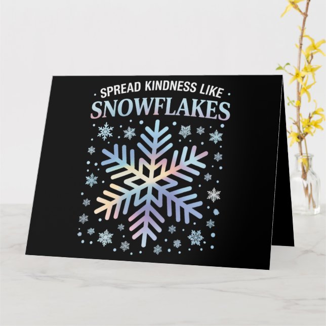 Verbreitung von Güte wie Schneeflocken Weihnachtsl Karte (Gelbe Blume)