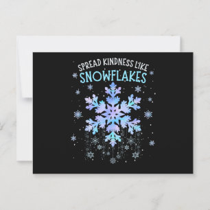 Verbreitung von Güte wie Schneeflocken Weihnachtsl Postkarte