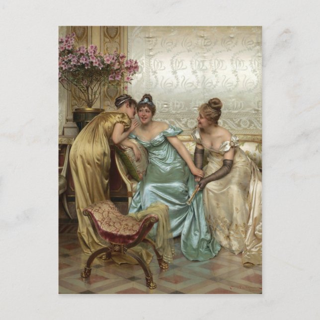 Verbreitung von Klatsch - Vintage Motive Postkarte (Vorderseite)