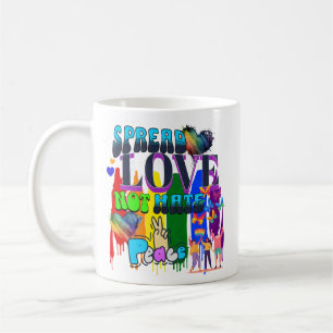 Verbreitung von Liebe nicht hassen   LGBTQI+ Kaffeetasse