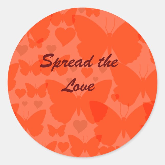 Verbreitung von Liebe_Sticker Runder Aufkleber (Vorderseite)