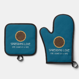 Verbreitung von Liebe und Cookie Ofenhandschuh & Topflappen-Set