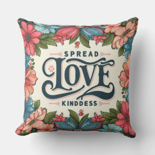 Verbreitung von Liebe und Kindness-Kissen Kissen
