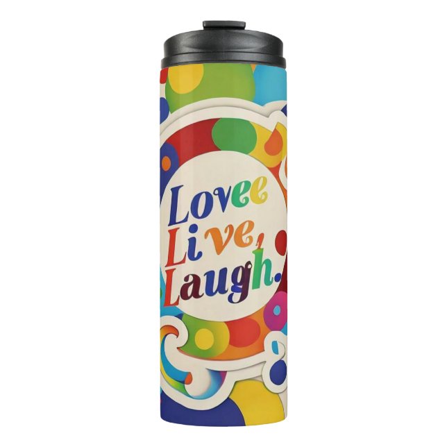 "Verbreitung von Liebe und Positivität" Thermosbecher (Vorderseite)