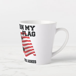 Verbrenne nicht meine Flagge Milchtasse