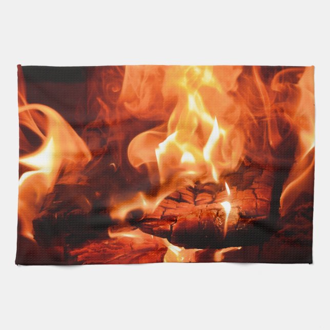 Verbrennung von Flammen am Brandort I Handtuch (Horizontal)