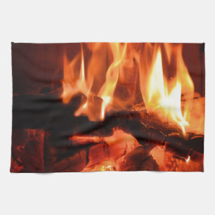 Verbrennung von Flammen am Brandort I Küchentuch