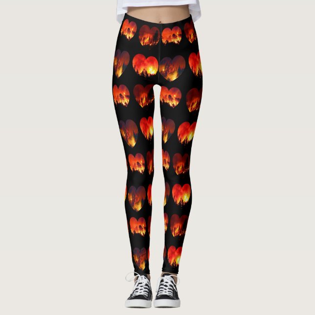 Verbrennung von Liebe-WaldbrändenLeggings Leggings (Vorderseite)