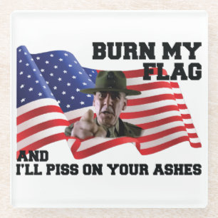 Verbringe nicht meine Flagge Glasuntersetzer