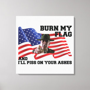 Verbringe nicht meine Flagge Leinwanddruck