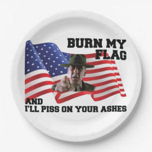 Verbringe nicht meine Flagge Pappteller