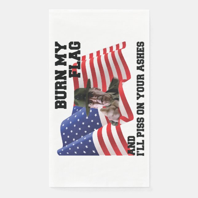 Verbringe nicht meine Flagge Serviette (Vorderseite)