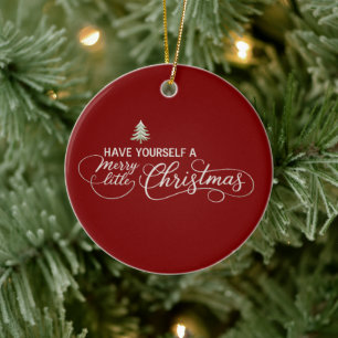Verbringen Sie ein frohes Weihnachtsfest Gemütlich Keramik Ornament