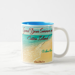 Verbringen Sie Ihren Sommer an der Catica Zweifarbige Tasse