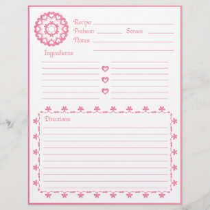 Verbunden mit Liebe Rosa Rezept Letterhead