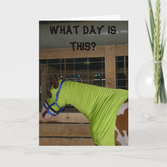 VERBUNDENE HORSE BIRTHDAY CARD KARTE (Vorderseite)