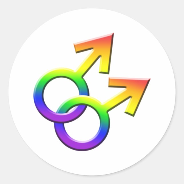 Verbundene Rainbow-Malé-Symbole Sticker 03 (Vorderseite)