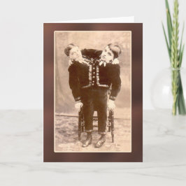 Verbundene Zwillings-Vintage Karten und Postkarten