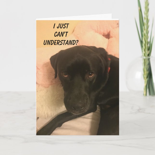 "VERBUNDENER LABRADOR" KANN NUR NICHT GLAUBEN, DAS KARTE (Vorderseite)