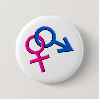 Verbundener männlicher und weiblicher Symbol-Knopf Button