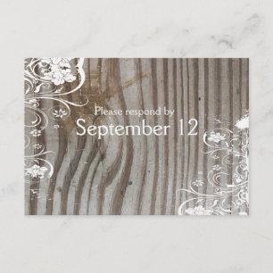 Verbundenes Holz Shabby Chic UAWG mit Umschlägen RSVP Karte