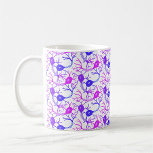 Verbundenes Neuron Neon Violett Kaffeetasse