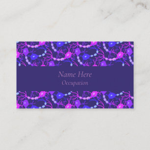 Verbundenes Neuron Neon Violett Visitenkarte