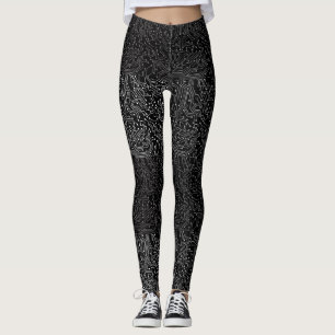 Verbundenes Schaltmuster b Schwarz GB Leggings